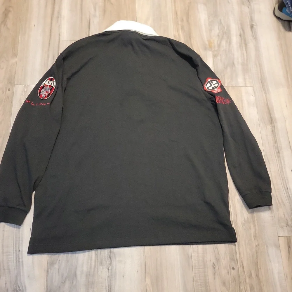 Air Jordan Essentials Rugby Mens XXL Jersey Black Long Sleeve NEW